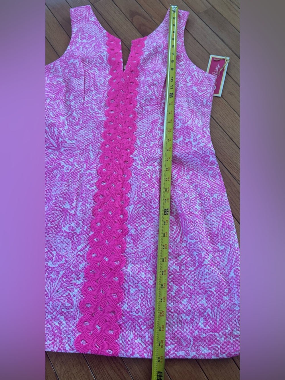 Lilly Pulitzer for Target My Fans Pink Floral Shift Dress Size 14 NWT - Picture 12 of 12